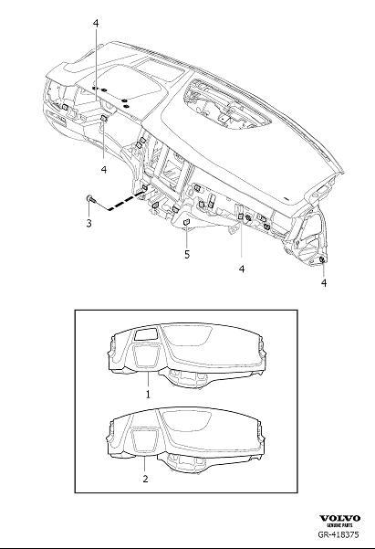 Diagram Dashboard for your Volvo V90 Cross Country  