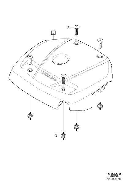 Full size assembly image of Insulation and cover, engine (1/1)