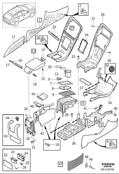 Diagram Transmission tunnel console for your 2005 Volvo S60   