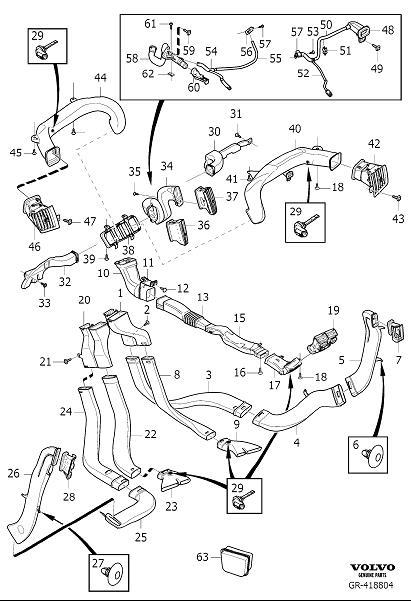 Diagram Air distribution for your Volvo S60 Cross Country  