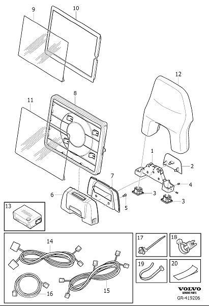 Diagram Cradle tablet excellence for your 2015 Volvo XC60   