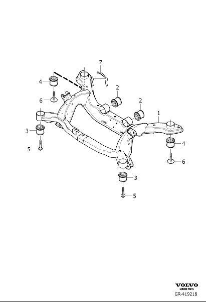 Diagram Subframe for your Volvo S60 Cross Country  