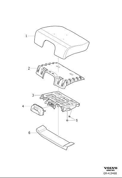 Diagram Integrated booster cushion rear seat for your Volvo S90  
