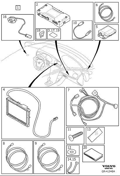 Diagram Sensus connected touch (acu) accessory for your 2014 Volvo XC60   