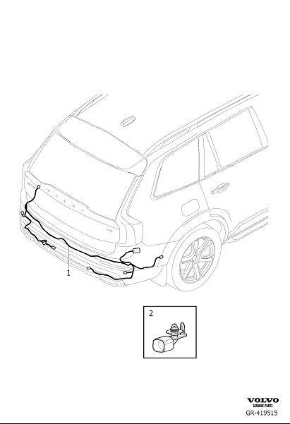 Diagram Cable harness rear bumper for your 2002 Volvo V70   