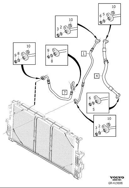 Diagram Air conditioning assembly for your 2010 Volvo XC60   