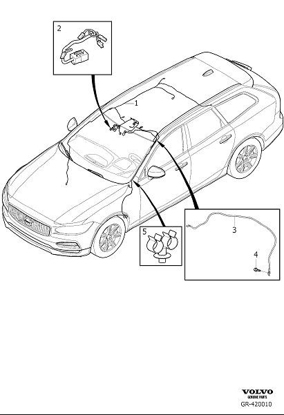 Diagram Cable harness roof for your Volvo S60 Cross Country  