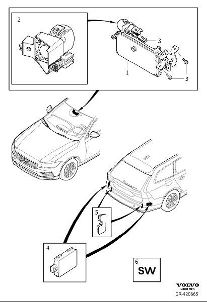Diagram Collision warning for your 2016 Volvo XC60   