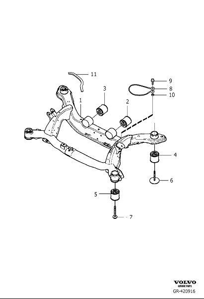 Diagram Subframe for your Volvo XC60  