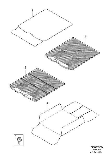 Diagram Cargo compartment mats for your 2009 Volvo XC90   