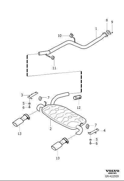 Diagram Exhaust system for your 2020 Volvo XC60   