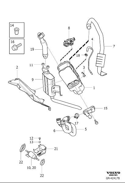 Diagram Auxiliary heater, fuel powered for your 2006 Volvo S60   