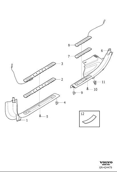 Diagram Sill moulding for your 2018 Volvo S90   