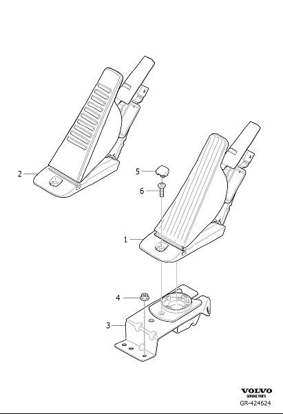 Diagram Accelerator pedal control for your Volvo XC60  