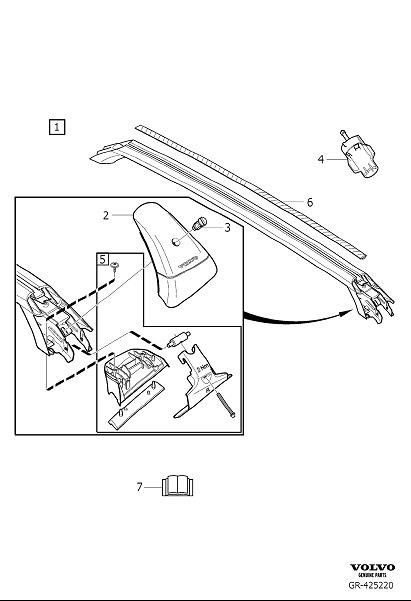 Diagram Load retainer for your Volvo S40  