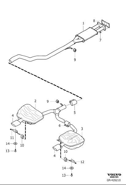 Diagram Exhaust system for your Volvo