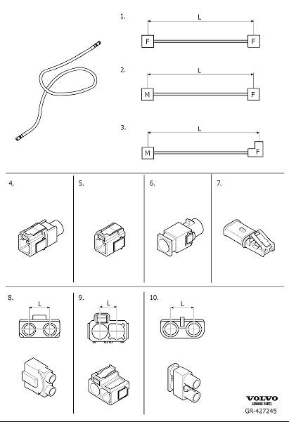 Diagram Repair kit coax for your 2002 Volvo S40   