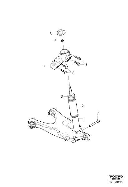 Diagram Shock absorber rear for your 2022 Volvo XC60   