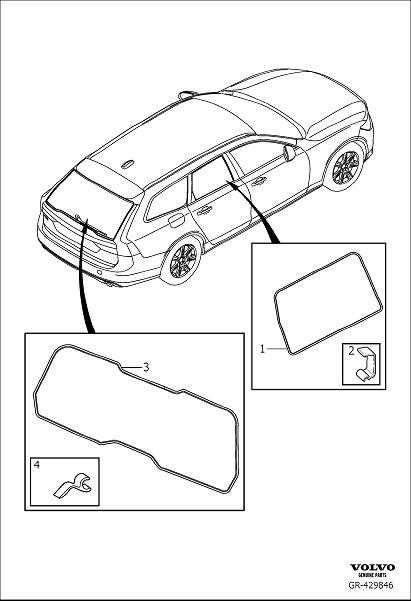 Diagram Sun curtain for your 2005 Volvo S40   