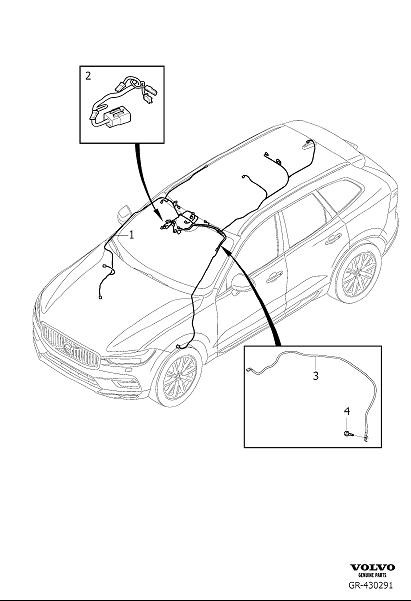 Diagram Cable harness roof for your 2012 Volvo XC90   