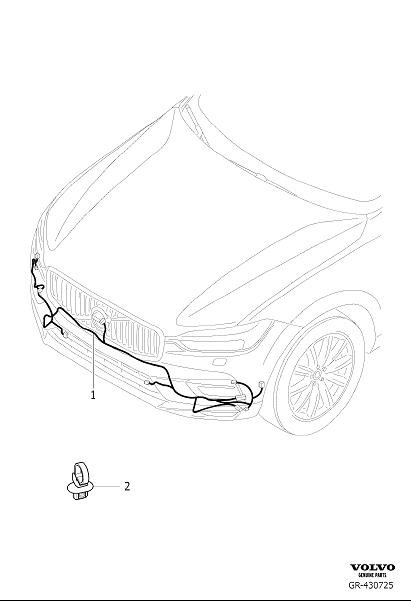 Diagram Cable harness front bumper for your 2022 Volvo XC60   