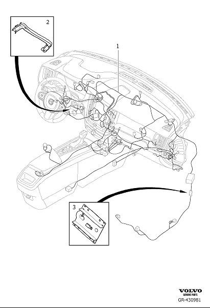 Diagram Cable harness dashboard for your 2020 Volvo XC60   