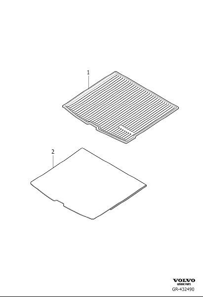 Diagram Cargo compartment mats for your 2021 Volvo XC60   