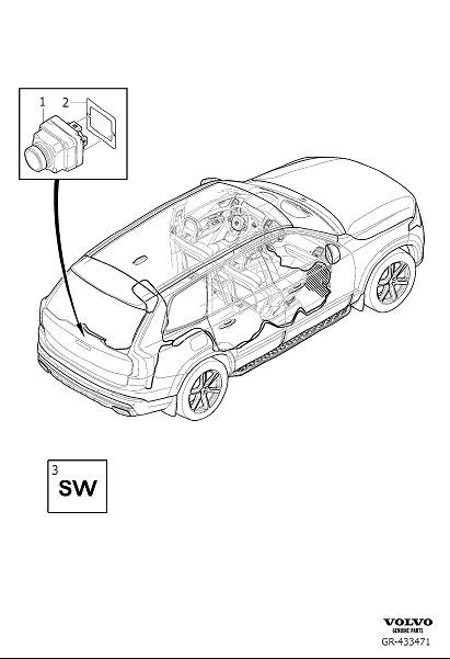 Diagram Park assist camera rear for your 2009 Volvo S60   