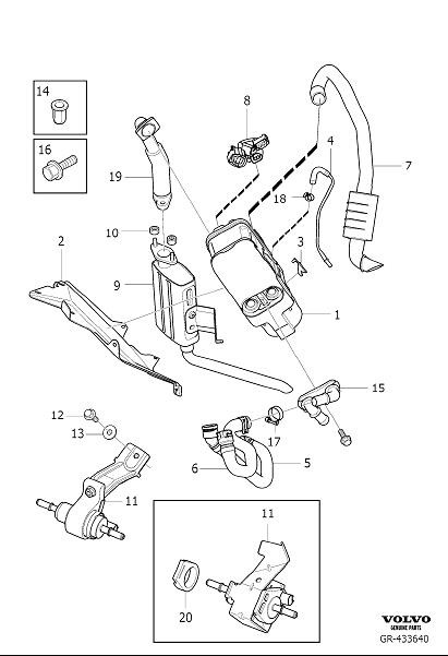 Diagram Auxiliary heater, fuel powered for your 2012 Volvo S60   