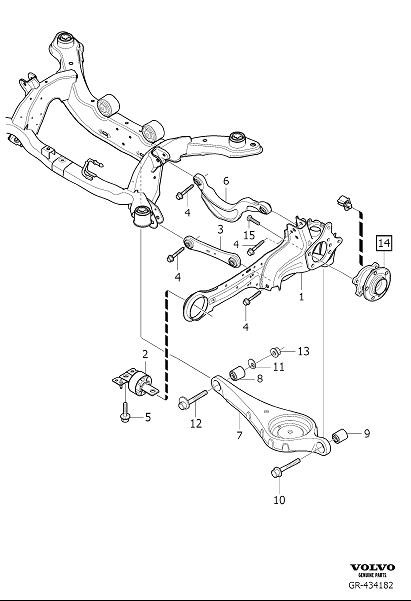 Diagram Rear suspension for your 2010 Volvo XC60   