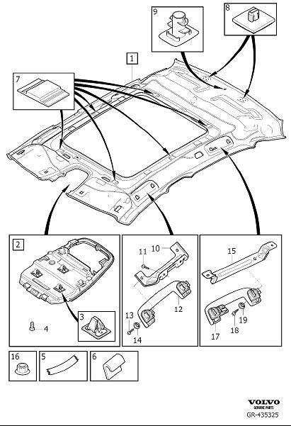 Diagram Headlining for your 2009 Volvo S60   