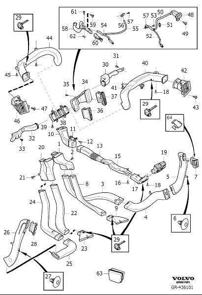 Diagram Air distribution for your Volvo S60 Cross Country  