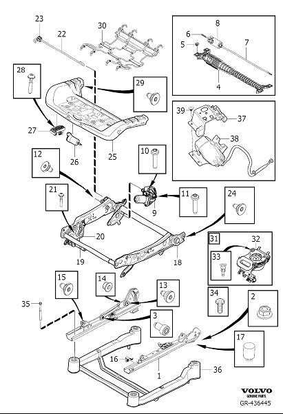 Diagram Subframe for seat, electrical adjustment for your 2017 Volvo XC90   