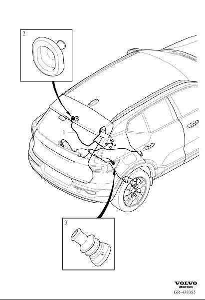 Diagram Cable harness rear axle for your Volvo S60 Cross Country  