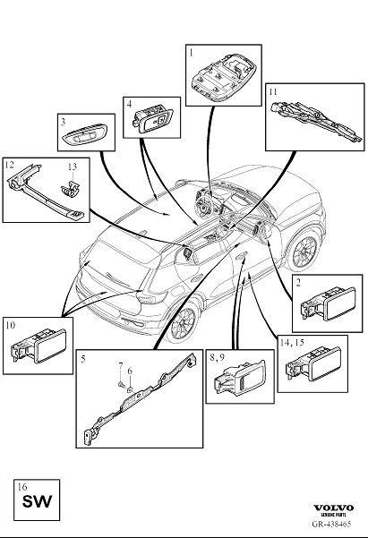 Diagram Lighting inner for your 2013 Volvo XC60   