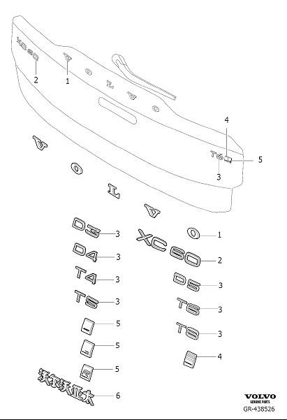 Diagram Badge for your 2009 Volvo XC60   