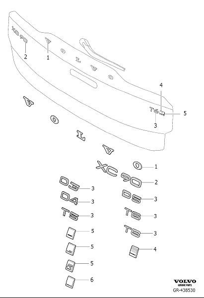 Diagram Badge for your 2009 Volvo XC60   