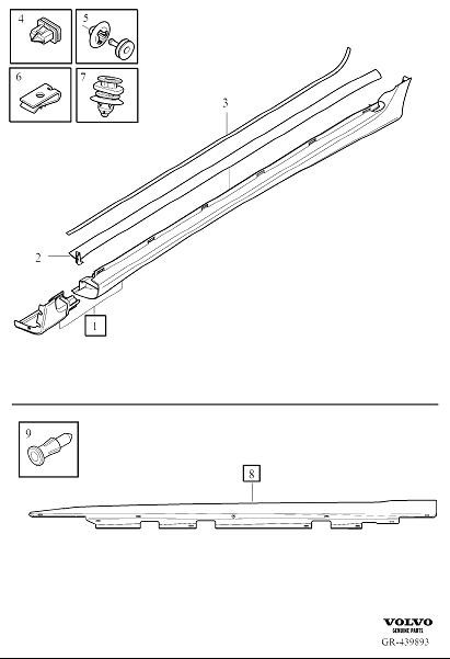Diagram Bottom rail for your 2015 Volvo S60   