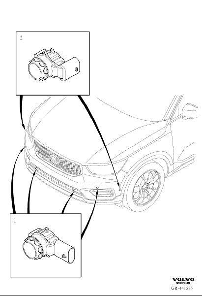 Diagram Park assist front for your 2011 Volvo XC60   