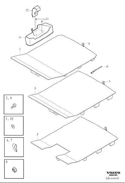 Full size assembly image of Interior trim components cargo compartment floor section (1/1)