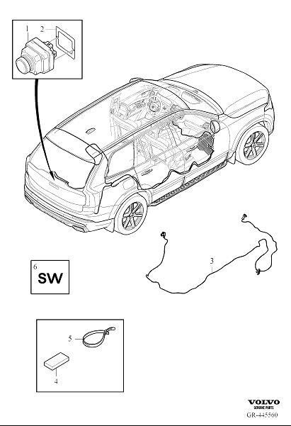 Diagram Park assist camera rear for your 2005 Volvo S60   