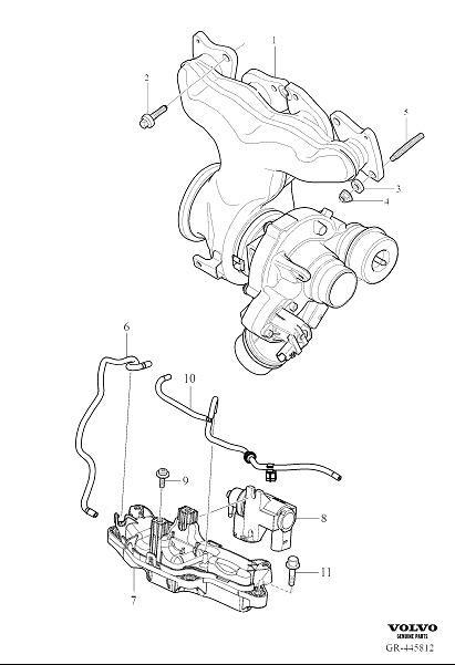 Diagram Compressor exhaust for your 2011 Volvo XC60   