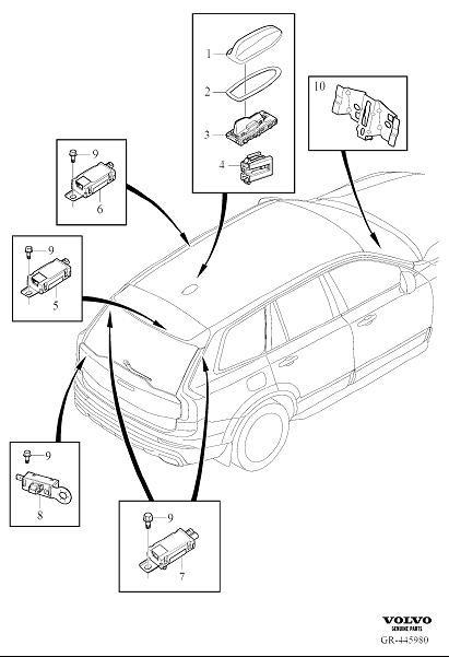 Diagram Antenna system for your 2004 Volvo C70   