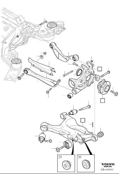 Diagram Rear suspension for your 2017 Volvo V90 Cross Country   