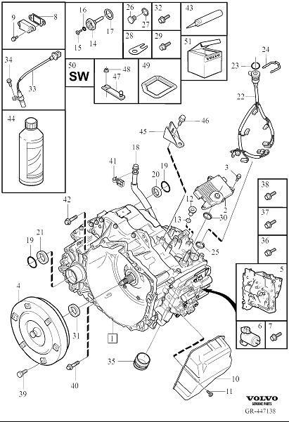 Diagram Automatic transmission for your 2001 Volvo V70   