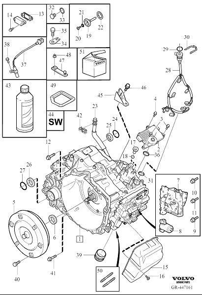 Diagram Automatic transmission for your 2013 Volvo S80  3.2l 6 cylinder 
