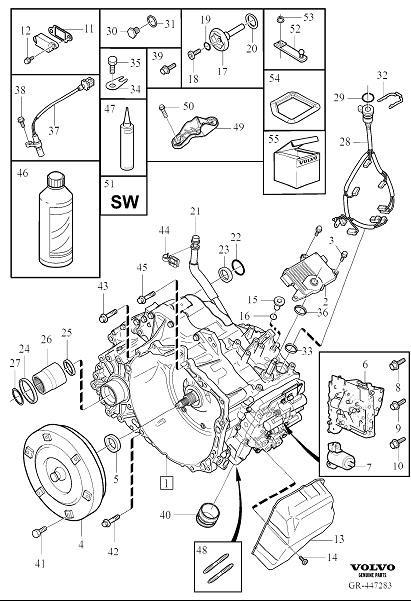 Diagram Automatic transmission for your 1999 Volvo V70   