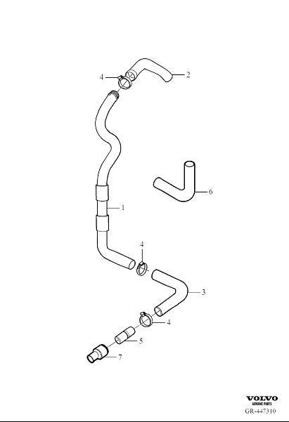 Diagram Crankcase ventilation for your Volvo V60  