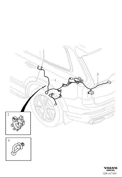 Diagram Cable harness rear axle for your 2019 Volvo XC60   