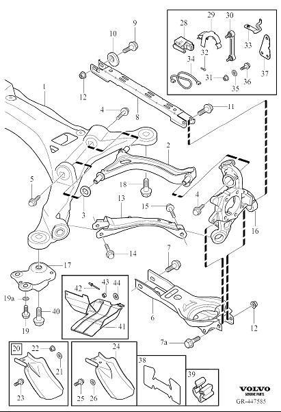 Diagram Rear suspension for your 2010 Volvo V70   